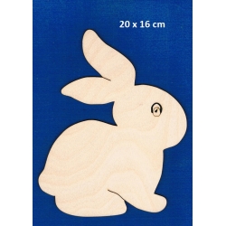 Królik , zajączek  20x16cm / Wielkanoc / sklejka #3mm / II oczko , zając